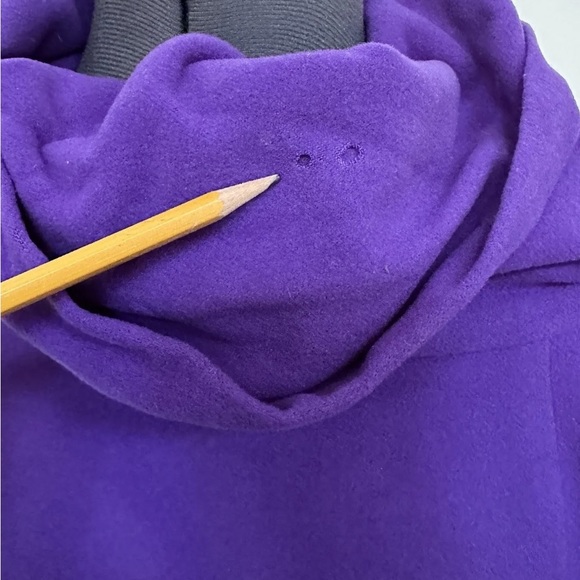 VINTAGE 1990s BYBLOS LADIES CASHMERE WOOL PURPLE SWING TOP COWL NECK EU 40 L - Picture 5 of 9